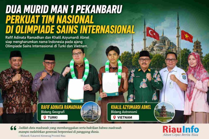 Dua Murid MAN 1 Pekanbaru Wakili Indonesia di Olimpiade Sains Internasional