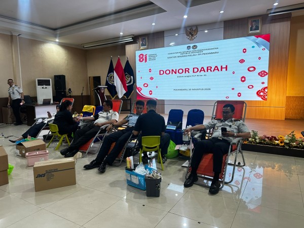 Imigrasi Pekanbaru Gelar Donor Darah dan Cek Kesehatan Gratis 