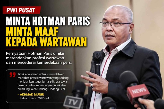 PWI Pusat Minta Hotman Paris Minta Maaf kepada Wartawan 