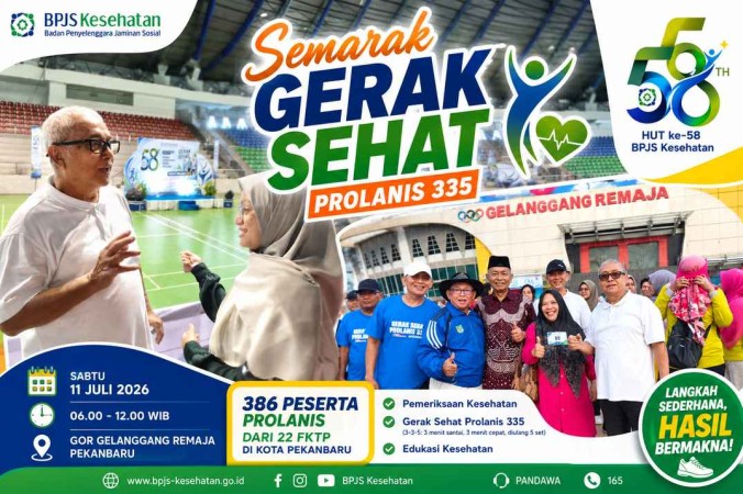 Ratusan Peserta Meriahkan Semarak Gerak Sehat Prolanis BPJS Kesehatan di Pekanbaru 