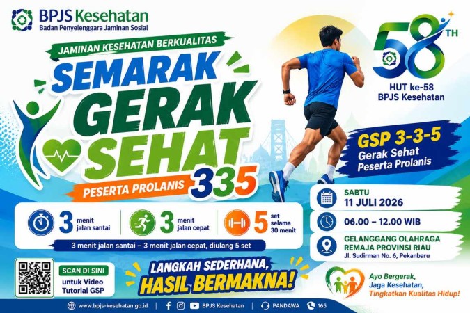 BPJS Kesehatan Pekanbaru Gelar Semarak Gerak Sehat Prolanis 11 Juli