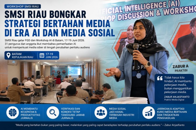 SMSI Riau Bongkar Strategi Bertahan Media di Era AI dan Media Sosial