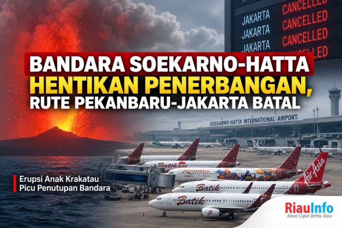 Bandara Soekarno-Hatta Hentikan Penerbangan, Rute Pekanbaru-Jakarta Batal