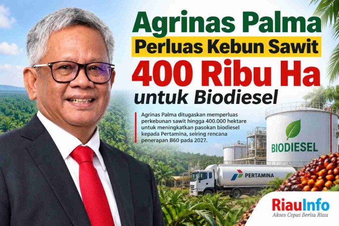 Agrinas Palma Perluas Kebun Sawit 400 Ribu Ha untuk Biodiesel 