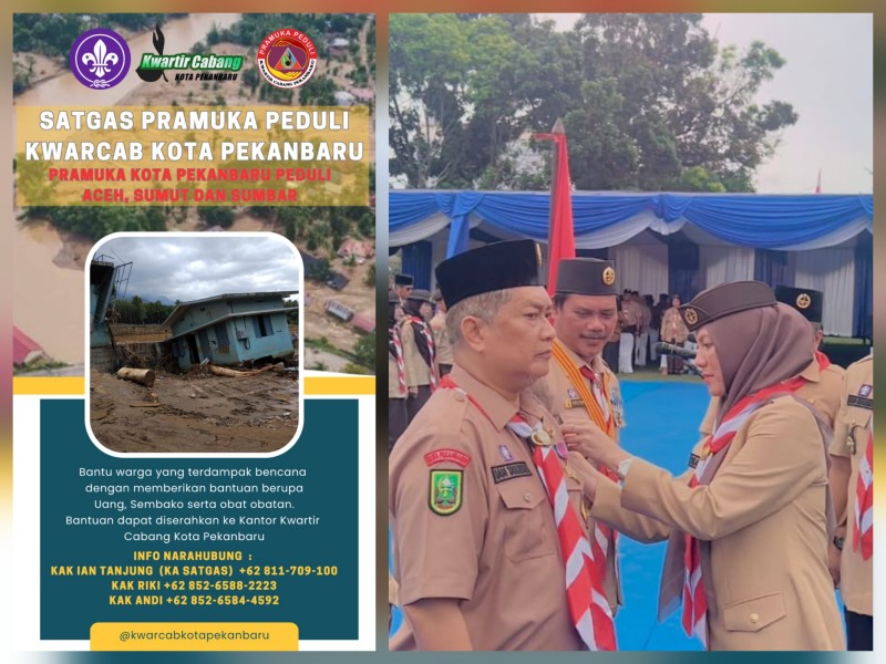 Satgas Pramuka Pekanbaru Dirikan Posko dan Galang Dana, Libatkan Semua Unsur