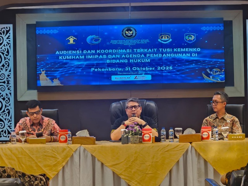 Kemenko Kumham Imipas Gelar Sinkronisasi dan Koordinasi di Pekanbaru, Tegaskan Pentingnya Sinergi Antar Lembaga