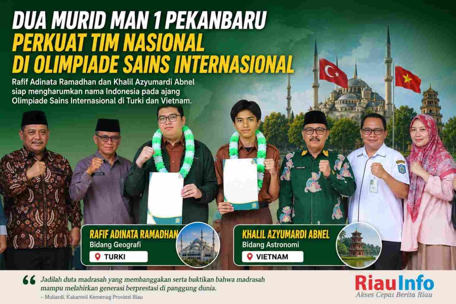 Dua Murid MAN 1 Pekanbaru Wakili Indonesia di Olimpiade Sains Internasional