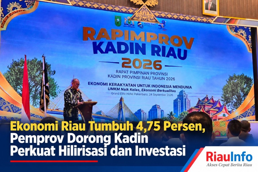 Ekonomi Riau Tumbuh 4,75 Persen, Pemprov Dorong Hilirisasi dan Investasi 
