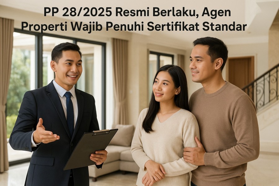 PP 28/2025 Resmi Berlaku, Agen Properti Wajib Penuhi Sertifikat Standar