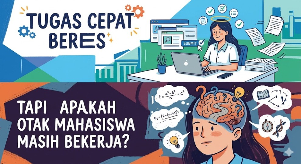 Tugas Cepat Beres, Tapi Apakah Otak Mahasiswa Masih Bekerja?