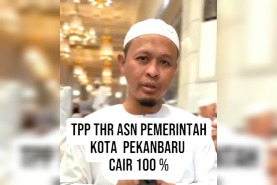Walikota Pekanbaru Agung Perintahkan TPP dan THR ASN Dicairkan Hari ini