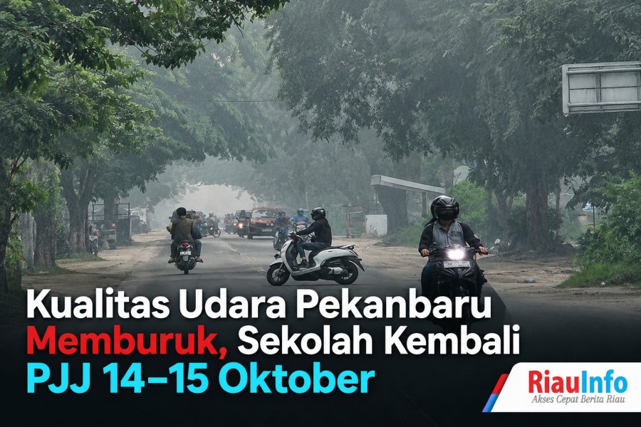 Kualitas Udara Pekanbaru Memburuk, Sekolah Kembali PJJ 14–15 Oktober