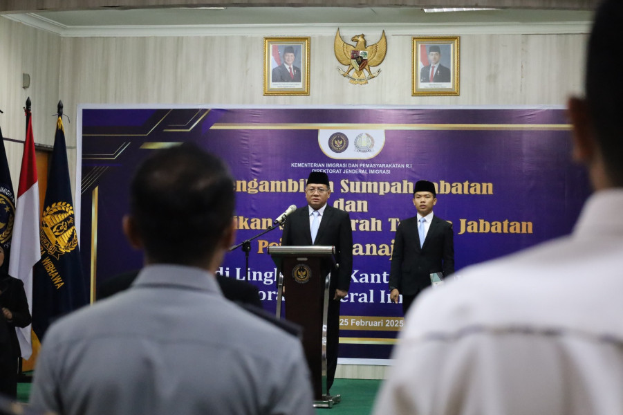 Kantor Imigrasi Pekanbaru Laksanakan Upacara Pelantikan dan Pengambilan Sumpah