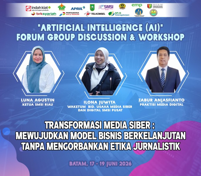 SMSI Riau Gelar Workshop Transformasi New Media dan Jurnalisme di Era Kecerdasan Buatan 