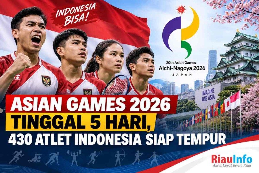 Asian Games 2026 Tinggal 5 Hari, 430 Atlet Indonesia Siap Tempur