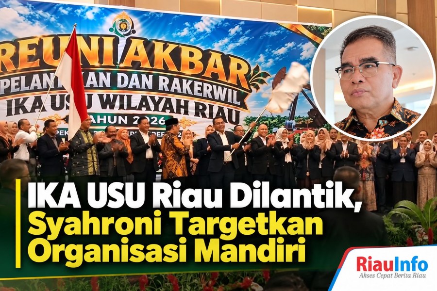 IKA USU Riau Dilantik, Syahroni Targetkan Organisasi Mandiri 