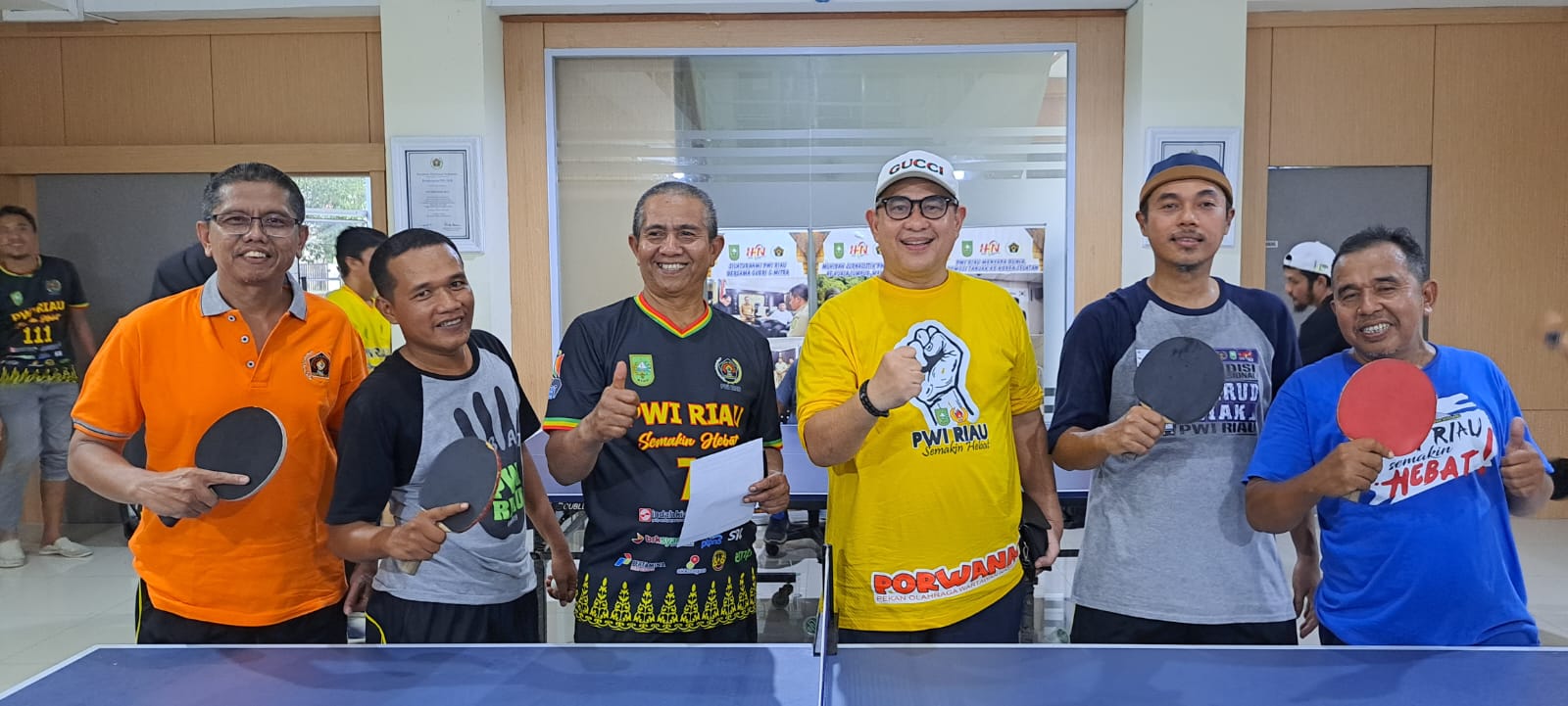 Pasangan Fendri Jaswir/Junaidi Juarai PWI Riau Pingpong Championship V Tahun 2023