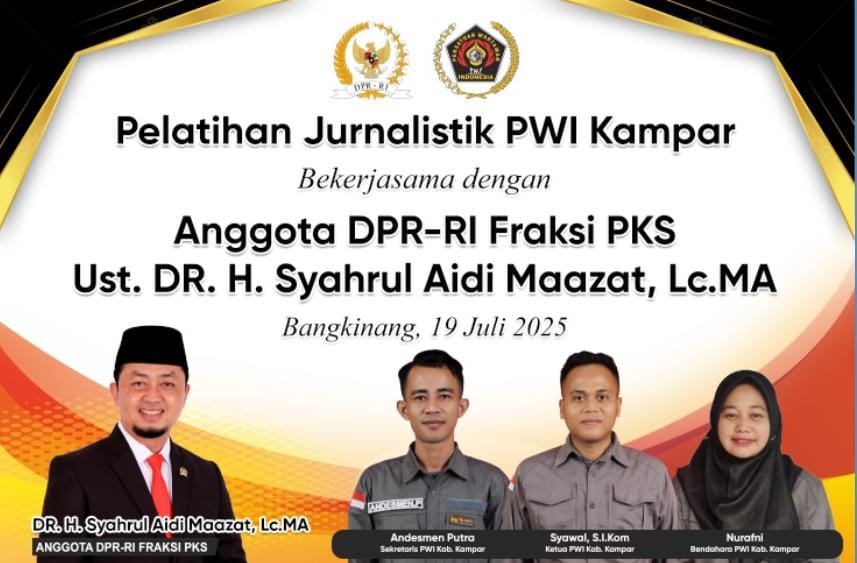 PWI Kampar dan Anggota DPR-RI Gelar Pelatihan Jurnalistik, Cetak SDM Unggul di Era Digital