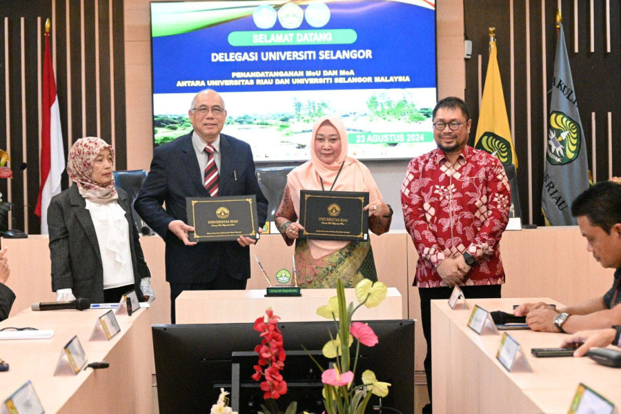 Universitas Riau - Universiti Selangor Malaysia Tandatangani MoU, Program Pertukaran Mahasiswa Jadi Prioritas