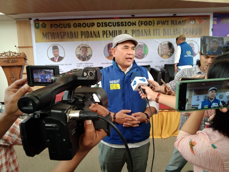 Wujudkan Pemilu Jurdil dan Damai, PWI Riau Deklarasi Lawan Hoaks