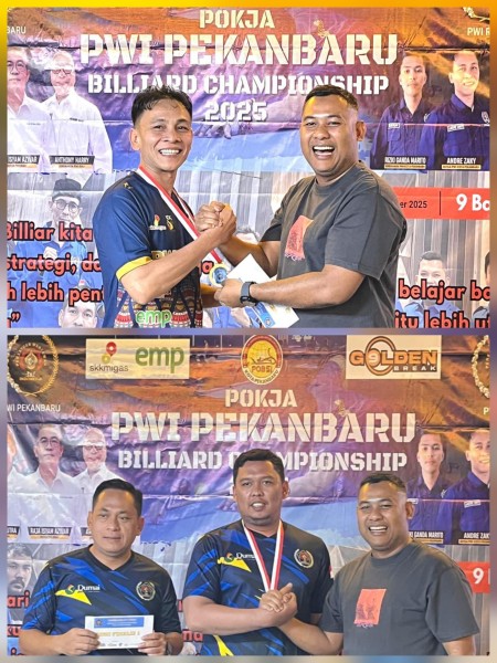 Andre Zaky dari Pekanbaru Raih Gelar PWI Pokja Pekanbaru Billiard Championship 2025