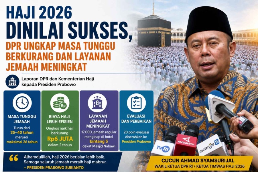 Haji 2026 Dinilai Sukses, DPR Ungkap Masa Tunggu Berkurang dan Layanan Jemaah Meningkat