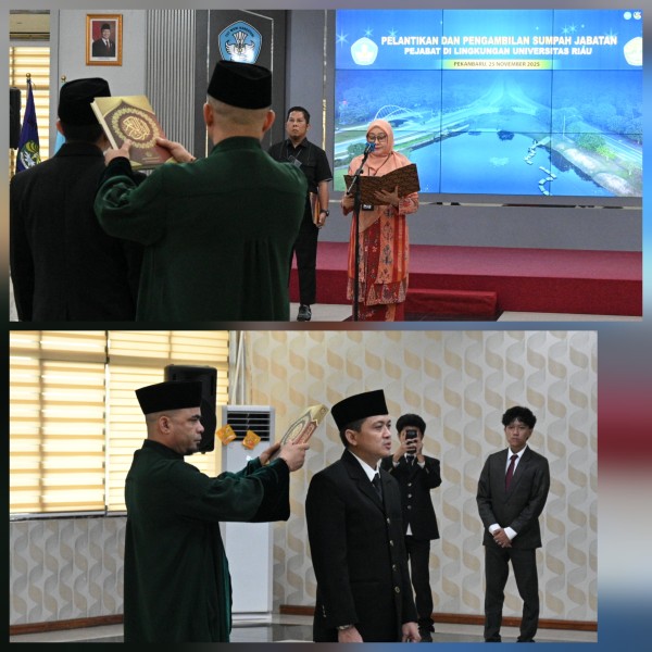 Dr. Odih Resmi Dilantik Jadi Dekan Fakultas Kedokteran Universitas Riau Periode  2025-2029