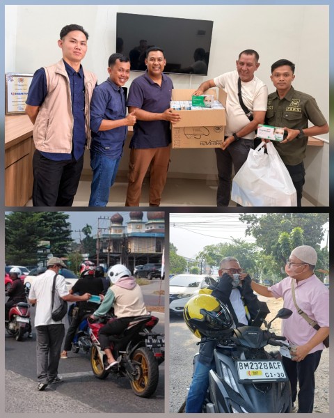 PWI Riau Bagikan 10 Ribu Masker di Tengah Kabut Asap Pekanbaru 