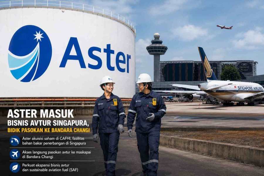Aster Masuk Bisnis Avtur Singapura, Bidik Pasokan ke Bandara Changi