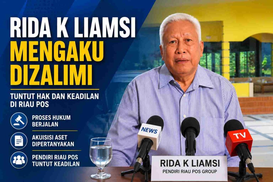 Rida K Liamsi Mengaku Dizalimi, Tuntut Hak dan Keadilan di Riau Pos