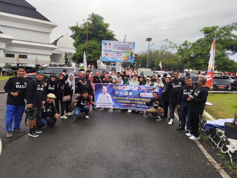 PWI Riau Ramaikan Jalan Sehat HPN 2026 di Banten, Pererat Silaturahmi Insan Pers Se-Indonesia 