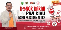 Peringati HPN dan HUT ke-80 PWI, PWI Riau Gelar Aksi Donor Darah Senin Mendatang