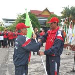 Pelepasan Kontingen Riau Untuk PON Remaja I di Surabaya